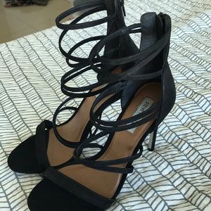Steve Madden Black Strappy Heels
